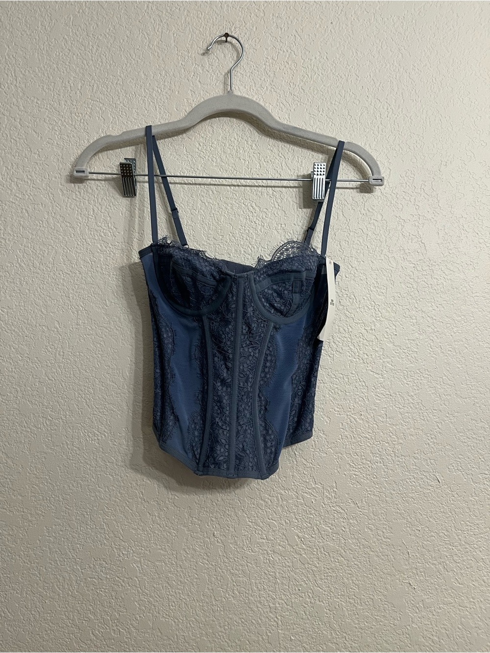 Urban Outfitters Navy Lace Corset Cami